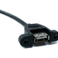 SYSTEM-S USB 2.0 Kabel 30 cm Typ A zu Steckverbinder mit 2,54 mm Rastermaß Panel Mount