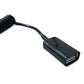 SYSTEM-S USB 2.0 Kabel 90 cm Typ A Stecker zu Buchse Spirale ausziehbar in Schwarz