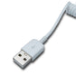 SYSTEM-S USB 2.0 Kabel 90 cm Typ A Stecker zu Buchse Spirale ausziehbar in Weiß