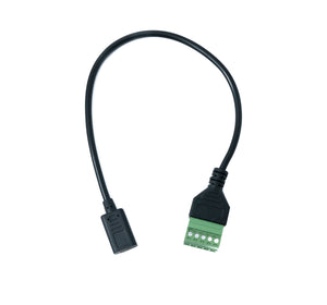 SYSTEM-S USB 3.1 Kabel 30 cm Typ C Buchse zu 5 polig Leiterplattenstecker Adapter Schwarz