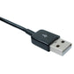 SYSTEM-S USB 2.0 Kabel 90 cm Typ A Stecker zu Stecker Spirale ausziehbar in Schwarz