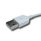 SYSTEM-S USB 2.0 Kabel 90 cm Typ A Stecker zu Stecker Spirale ausziehbar in Weiß