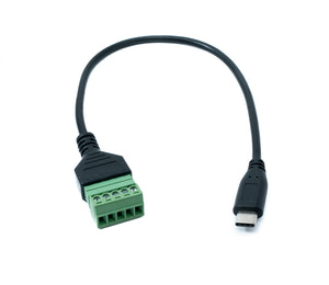 SYSTEM-S USB 3.1 Kabel 30 cm Typ C Stecker zu 5 polig Leiterplattenstecker Adapter Schwarz