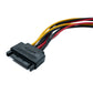 SYSTEM-S Y SATA Kabel 20 cm 15 Pin Stecker zu 2x Molex LP4 IDE 4Pin Buchse