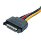 SYSTEM-S Y SATA Kabel 20 cm 15 Pin Stecker zu 2x Buchse Splitter Snug Fit für SSD Festplatte