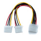 SYSTEM-S Y Molex Kabel 20 cm LP4 IDE 4Pin Stecker zu 2x Buchse Splitter