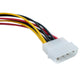 SYSTEM-S Y Molex Kabel 20 cm LP4 IDE 4Pin Stecker zu 2x Buchse Splitter