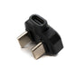 SYSTEM-S USB4 Y Adapter Typ C Stecker zu Stecker zu Buchse U Turn 180° Winkel 480Mbit/s USB 4.0