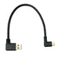 SYSTEM-S USB 3.1 Kabel 25 cm Typ C Stecker zu 3.0 Typ A Stecker Left Angled Winkel
