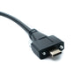 SYSTEM-S USB 3.1 Gen 2 Kabel 30 cm Typ C Stecker zu Stecker Panel Mount Winkel Left Right Angled 10 Gbit/s 100W