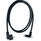 SYSTEM-S USB 3.1 Gen 2 Kabel 100 cm Typ C Stecker zu Stecker Single Double Screw 2x Winkel Up Down 10 Gbit/s