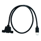 SYSTEM-S USB 3.1 Kabel 50 cm Typ C Stecker zu 2.0 Micro B Buchse 5 Pin Panel Mount 28 mm