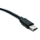 SYSTEM-S USB 3.1 Kabel 50 cm Typ C Stecker zu 2.0 Micro B Buchse 5 Pin Panel Mount 28 mm