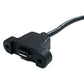 SYSTEM-S USB 3.1 Kabel 50 cm Typ C Stecker zu 2.0 Micro B Buchse 5 Pin Panel Mount 28 mm