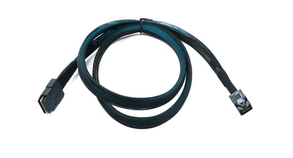 SYSTEM-S SFF-8643 Kabel 100 cm Mini SAS HD zu SFF-8087 Adapter für SSD Festplatte Motherboard