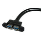 SYSTEM-S USB 3.0 Kabel 50 cm 20 Pin zu 2x Typ A Buchse Panel Mount 5 Gbit/s 100W