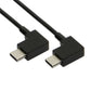 System-S USB Kabel 3.1 Typ C auf USB 3.1 Typ C 90° gewinkelt 30cm