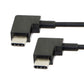 System-S USB Kabel 3.1 Typ C auf USB 3.1 Typ C 90° gewinkelt 30cm