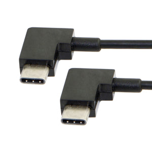 System-S USB cable 3.1 Type C to USB 3.1 Type C 90° angled 30cm