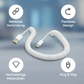 System-S spiral cable USB-C to USB-A (USB 2.0 compatible), 100–200 cm, white