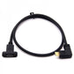 Cable USB 3.1 de 50 cm Tipo C Adaptador de ángulo de tornillo macho a hembra en negro