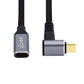 SYSTEM-S USB 3.1 Gen 2 Typ C Kabel 100 cm Stecker zu Buchse 10 Gbit/s 100W Winkel Adapter