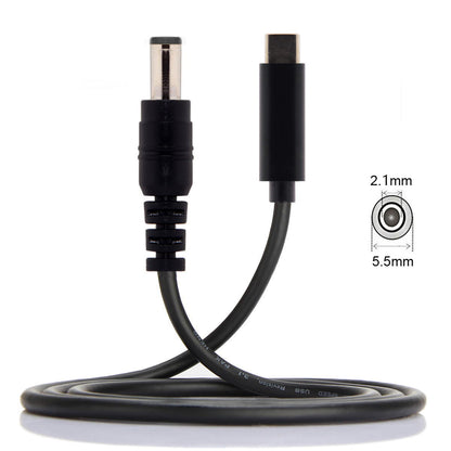 USB 3.1 Cable 145cm Type C Male to DC 20V 5.5x1.1mm Male Adapter