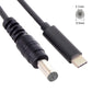 Cable USB 3.1 SYSTEM-S de 145 cm tipo C macho a adaptador macho DC 20 V 5,5 x 1,1 mm