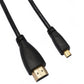 HDMI 1.4 cable 10 m male to micro male adapter in black