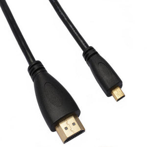 SYSTEM-S HDMI 2.1 Kabel 50 cm Stecker zu Micro Stecker Adapter in Schwarz