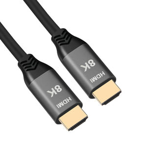 SYSTEM-S HDMI 2.1 Kabel 2 m 8K Ultra HD Stecker zu Stecker Adapter in Schwarz