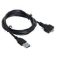 SYSTEM-S USB 3.1 Kabel 3 m Typ C Stecker zu 3.0 Typ A Stecker Schraube in Schwarz