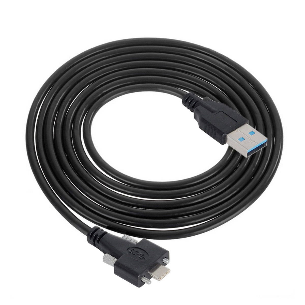 Cavo USB 3.1 da 5 m Tipo C maschio a 3.0 Tipo A maschio con vite in nero