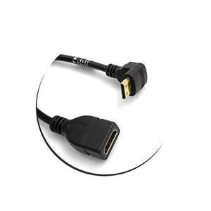 System-S Mini HDMI cable up to 1.4 downward angle angle plug 90° degrees