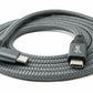 System-S USB 3.1 Gen 2 100W Kabel 100 cm Typ C Stecker zu Stecker Winkel geflochten