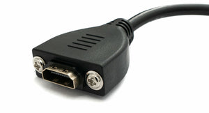 Cable HDMI 1.4 25 cm Tipo A Adaptador Macho a Macho Ángulo de Tornillo en Negro