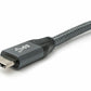 System-S USB 3.1 Gen 2 100W Kabel 100 cm Typ C Stecker zu Stecker Winkel geflochten