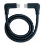 USB 3.1 Gen 2 Kabel 2 m Typ C Stecker zu Stecker 2x Winkel Adapter in Schwarz