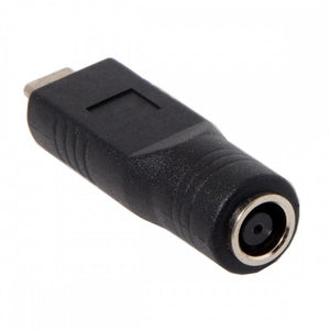 SYSTEM-S USB 3.1 Adapter Typ C Stecker zu DC 20 V 7,4 x 5,0 mm Stecker Kabel in Schwarz