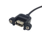 System-S USB Type A male to USB Type A female for panel mount cable 100cm