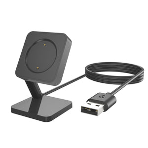 Cable USB 2.0 SYSTEM-S Estación de carga de 100 cm para reloj inteligente Amazfit GTR 4 3 GTS 4 3 negro