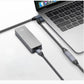 Cable SYSTEM-S USB 3.1 Gen 2 100cm Tipo C Adaptador Ángulo Trenzado Macho a Hembra Gris