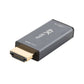SYSTEM-S HDMI 1.4 4k HDTV adapter type A male to USB 3.1 type C female cable in black