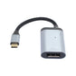 SYSTEM-S 3in1 Adapter DP 1.4 Buchse & 2x USB 3.1 Typ C Buchse zu Typ C Stecker Kabel Grau