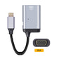 3-in-1 adapter VGA DB-15 female & 2x USB 3.1 Type C female to Type C male in gray