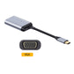 3-in-1 adapter VGA DB-15 female & 2x USB 3.1 Type C female to Type C male in gray
