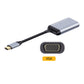 3-in-1 adapter VGA DB-15 female & 2x USB 3.1 Type C female to Type C male in gray