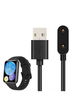 Cavo USB 2.0 Cavo di ricarica da 100 cm per smartwatch Huawei Watch Fit 2 in nero