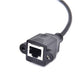 SYSTEM-S LAN Kabel 30 cm RJ45 Buchse zu XLR 3 Pin Buchse Schraube in Schwarz