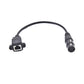 SYSTEM-S LAN Kabel 30 cm RJ45 Buchse zu XLR 3 Pin Buchse Schraube in Schwarz
